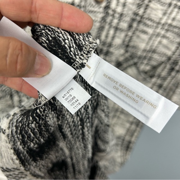 Lou & Grey plaid long sleeve v neck sweater midi dress front pockets size L NWT - Picture 12 of 12